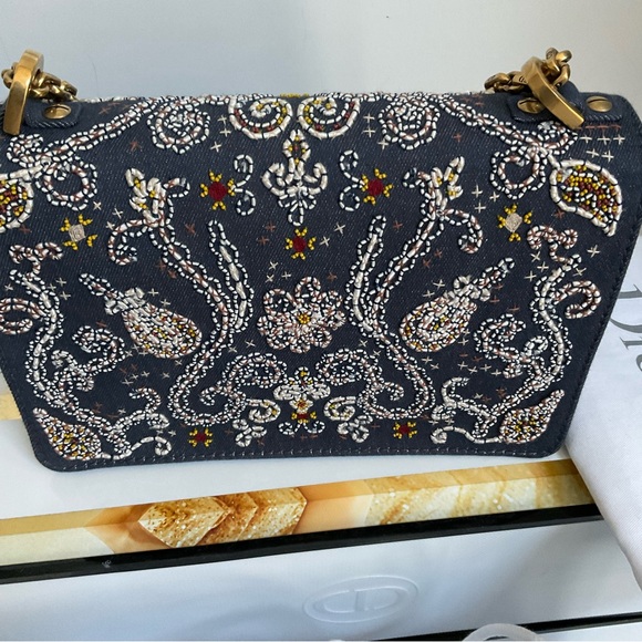 DIOR J’ADIOR Denim Embroidered Crossbody Bag - Picture 15 of 16